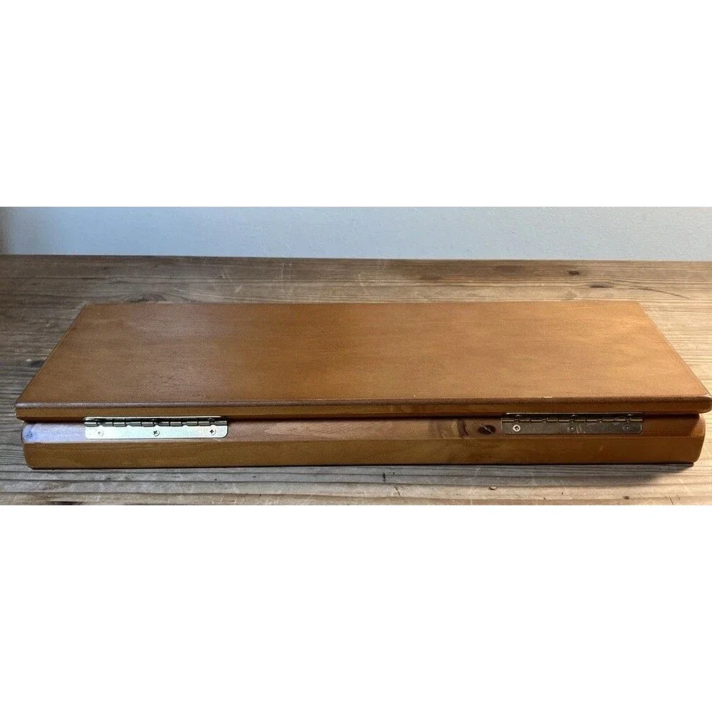 Gourmet Buffet 2 Piece Fork Knife Stainless Steel Carving Set In Walnut Wood Box